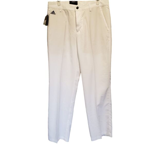 Adidas Climalite Baseball Sweatpants Jogger Men XL Double Knee Snap Pocket White - Picture 1 of 8